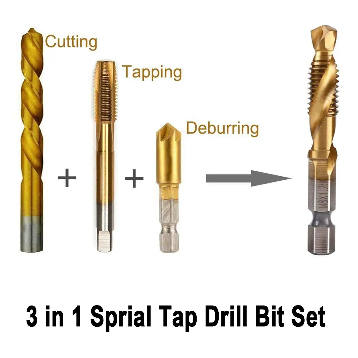 Hex Shank Titanium Plated HSS