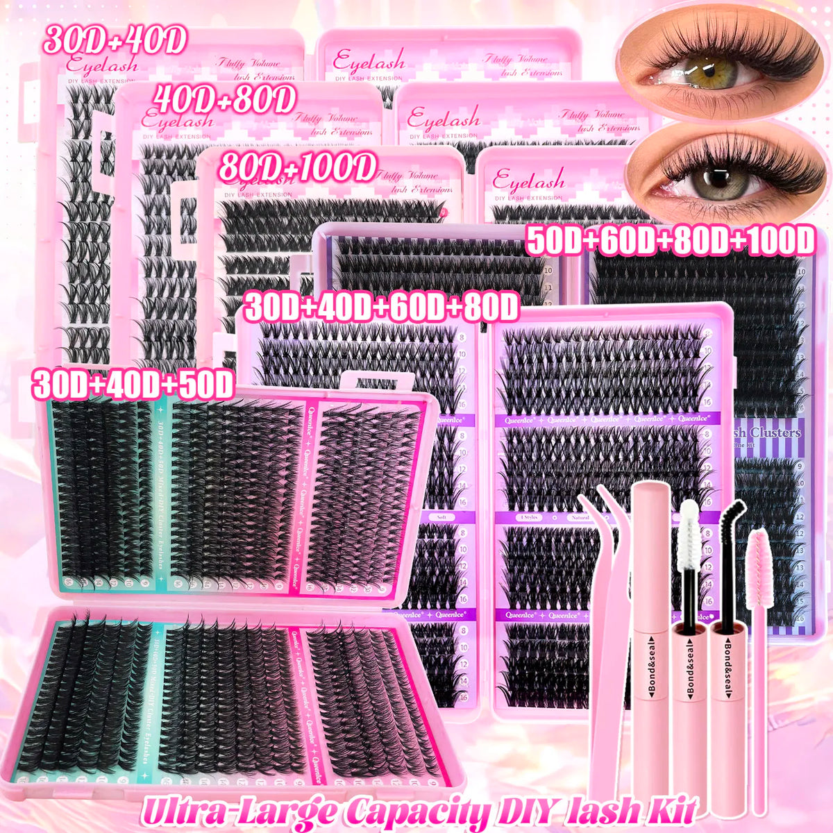 DIY Lash Extension Kit Clusters