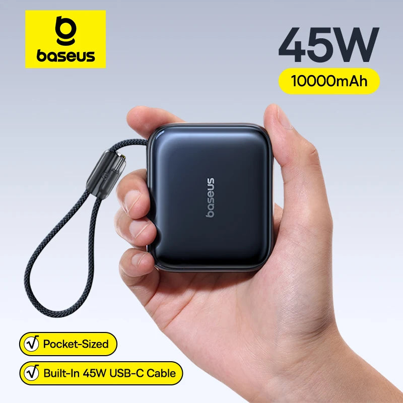 Power Bank 10000mah Built-in Usb-c