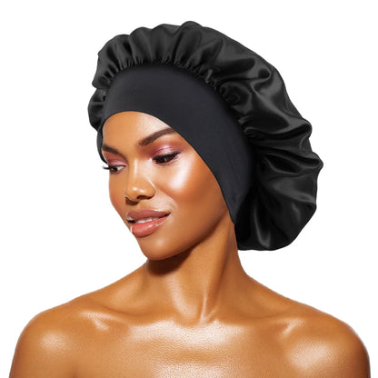 Women's Satin Solid Bonnets Wide-brimmed
