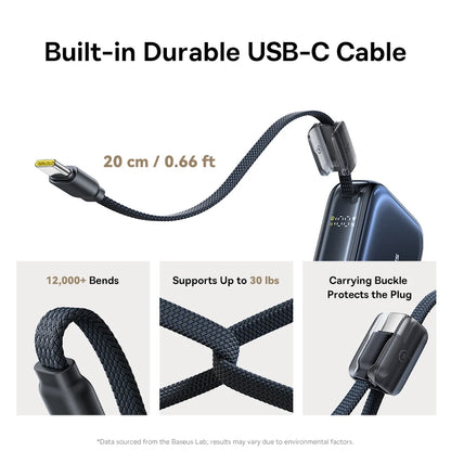 Power Bank 10000mah Built-in Usb-c