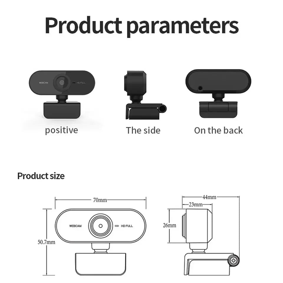 USB Webcam Microphone Laptop Desktop