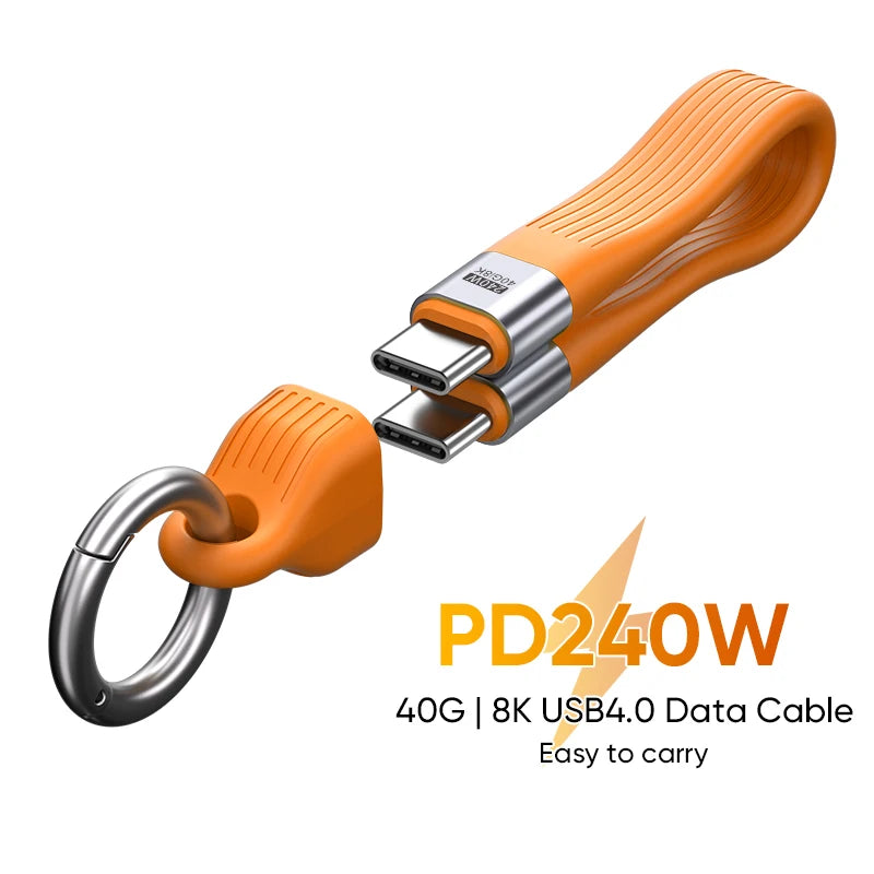 Usb-c Type-c Cable Keychain Data