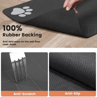 Pet Feeding Mat-absorbent Placemat Rubber