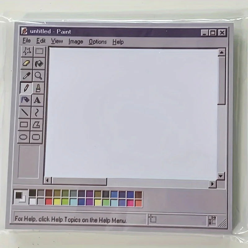 Vintage Computer Drawing Sticky Notes