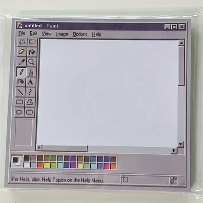 Vintage Computer Drawing Sticky Notes