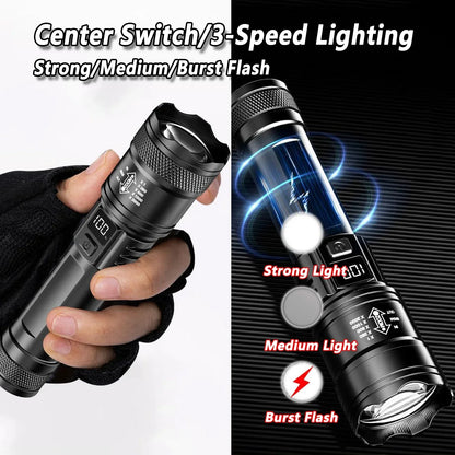 Bright LED Flashlight Tactical EDC