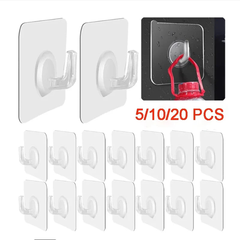 Self-adhesive Hook Transparent Door Wall