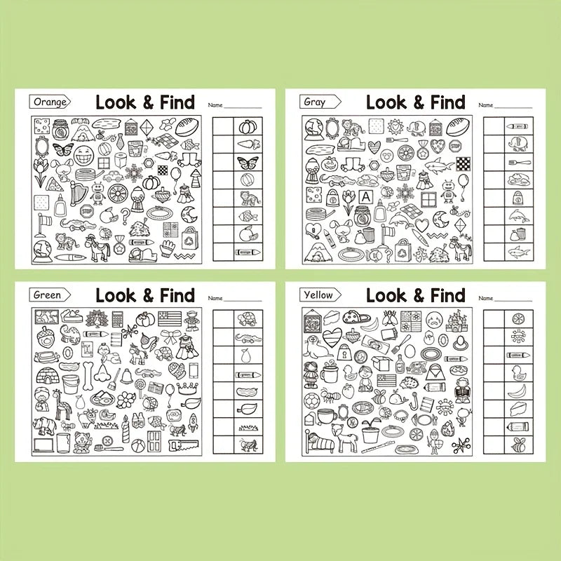 Children's Hidden Objects Coloring Book