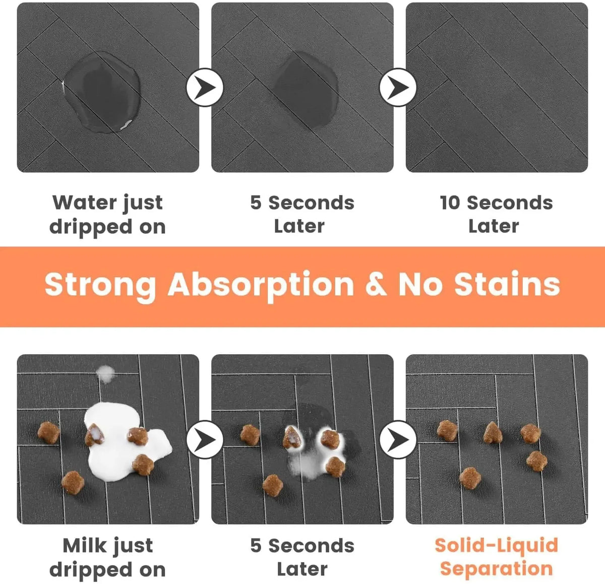 Pet Feeding Mat-absorbent Placemat Rubber