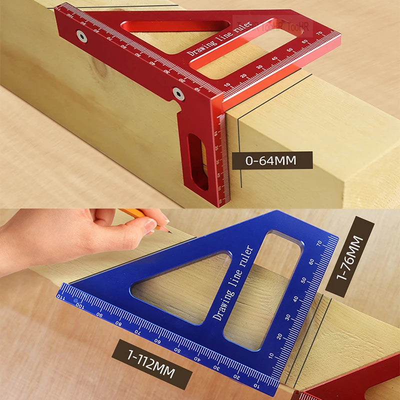 Woodworking Square Protractor Aluminum Alloy