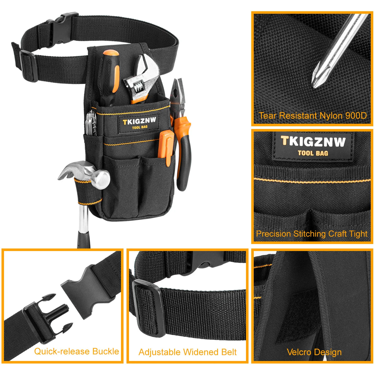 Tkigznw Pocket Pouch 6-pouches Screwdriver