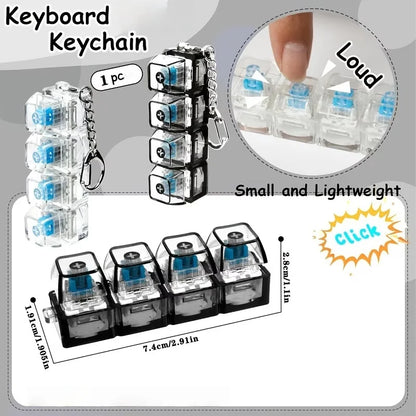 Light Up Keyboard Keychain Stress