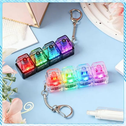 Light Up Keyboard Keychain Stress