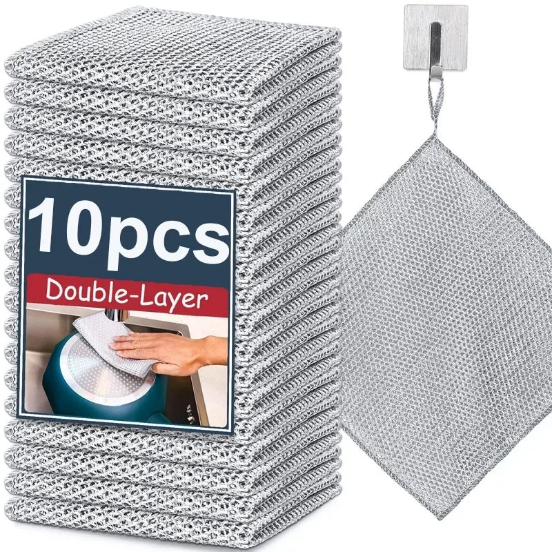 Rags Scrubber Wire Dishcloth Thickened