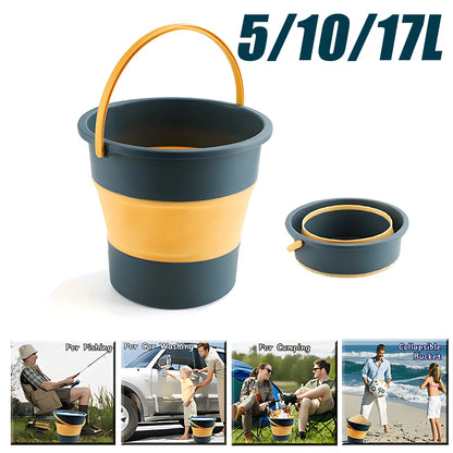 Folding Bucket Thickened Silicone Car