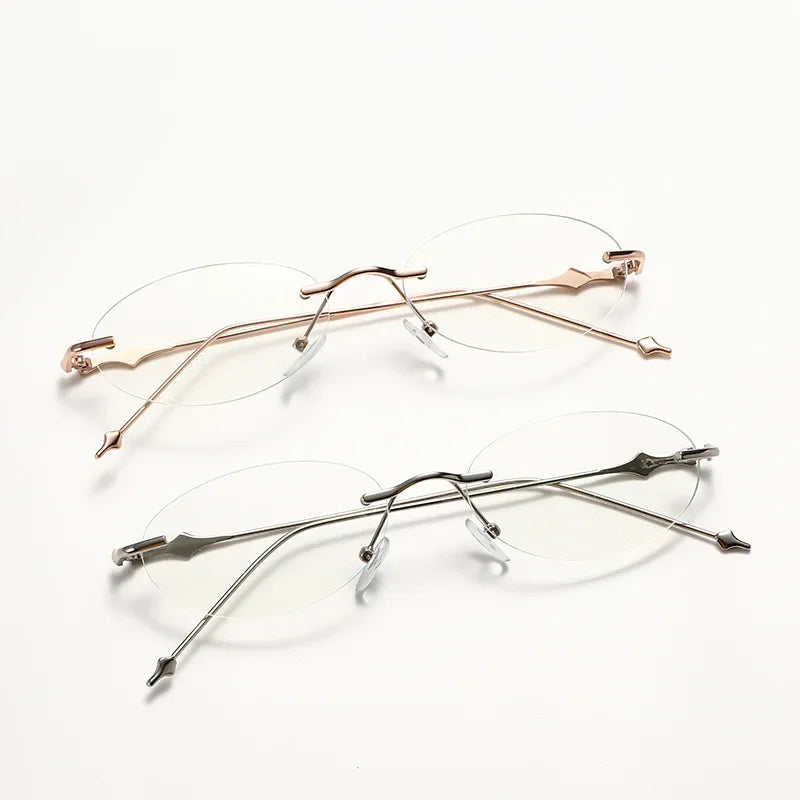 Oval Photochromic Myopia Glasses Women