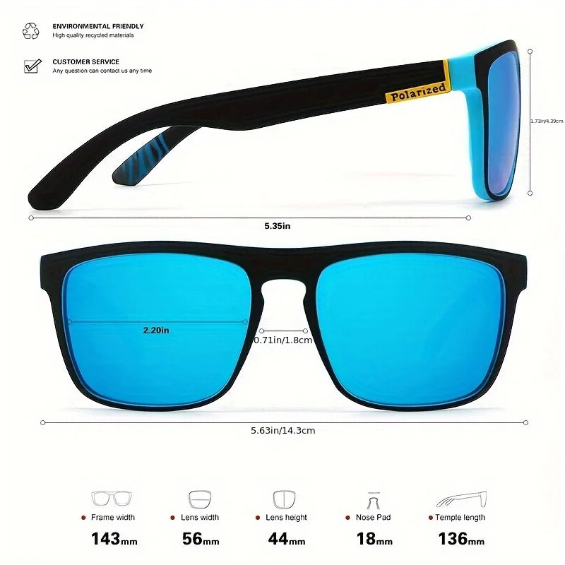 Vintage Square Polarized Sunglasses Men