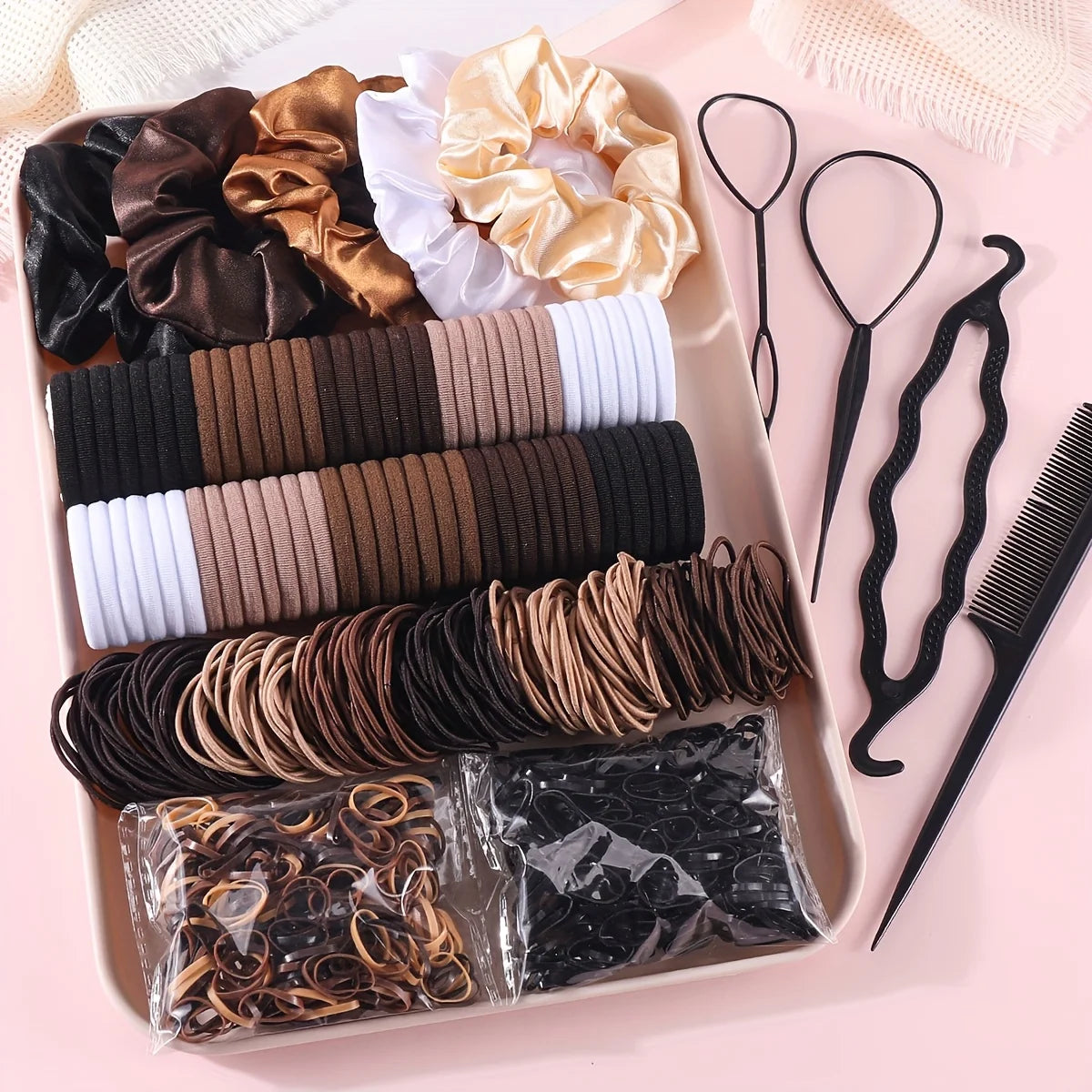 Women Dark Hair Elastic Seamless