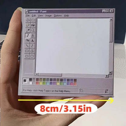 Vintage Computer Drawing Sticky Notes