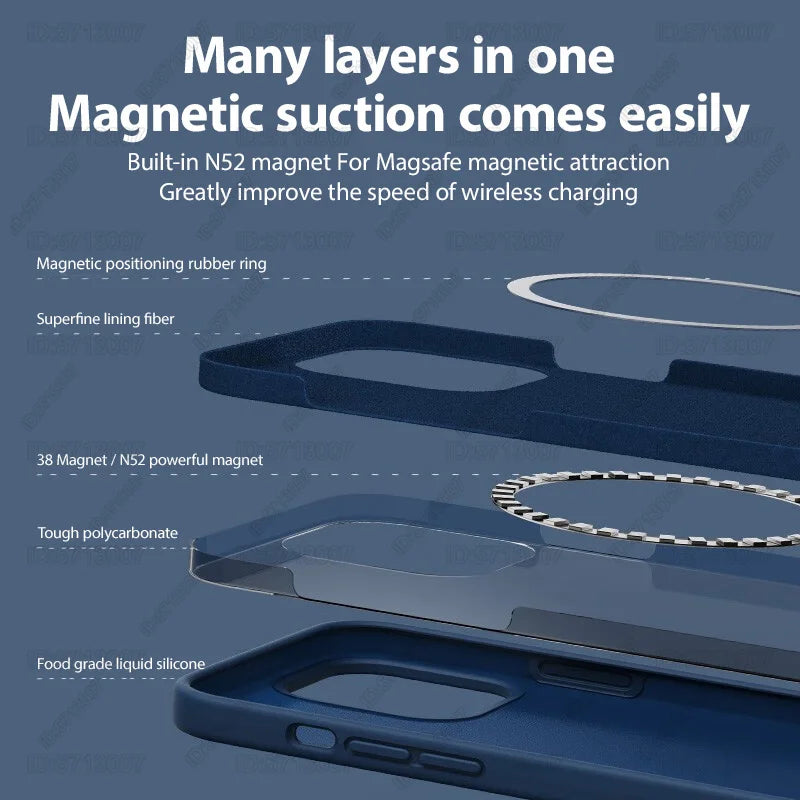 Magnetic Original Liquid Silicone Shockproof