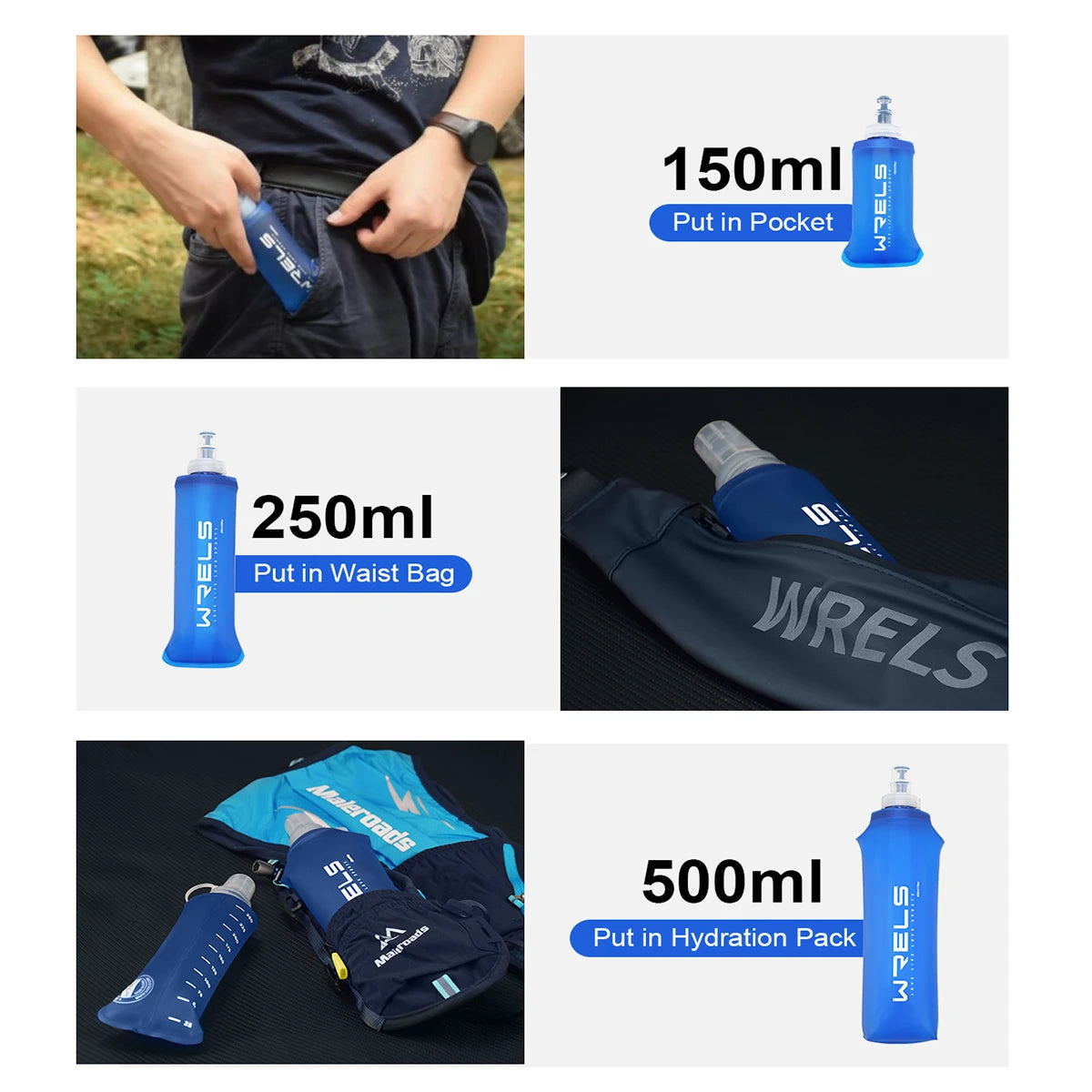 1pc150ml Outdoor Collapsible Silicone Bite