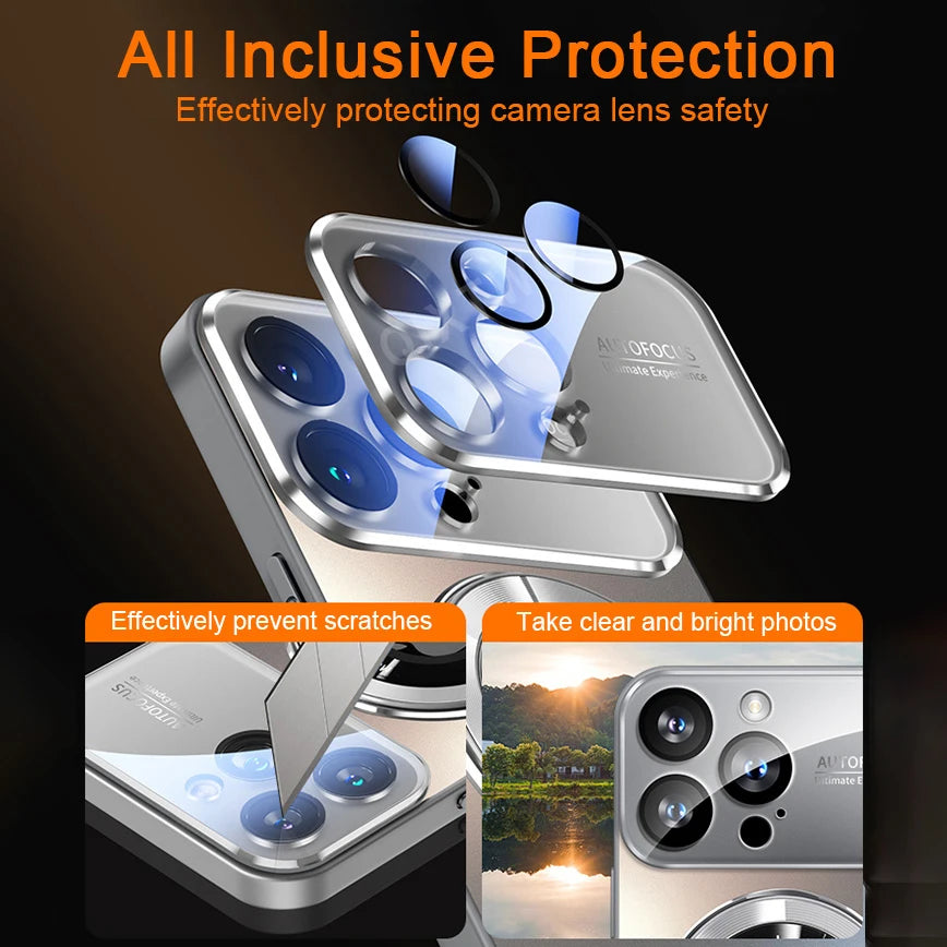 Luxury Glass Camera Magesafe Magnetic