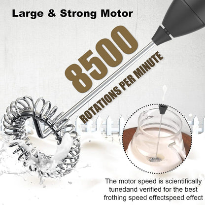 Milk Frother USB Rechargeable Speeds