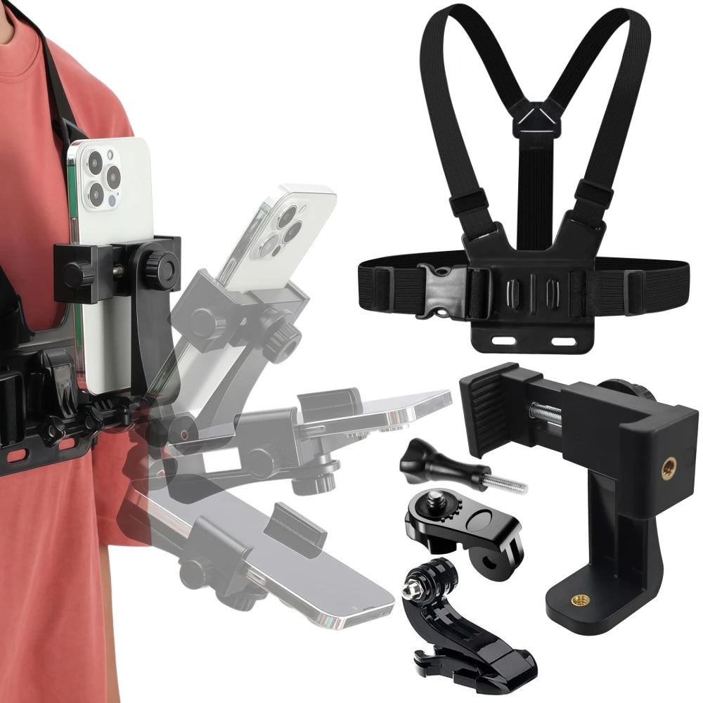 Adjustable Phone Clip Holder Chest