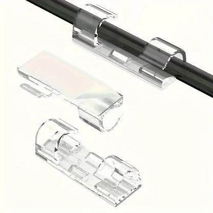 Clear Plastic Cable Clips Transparent