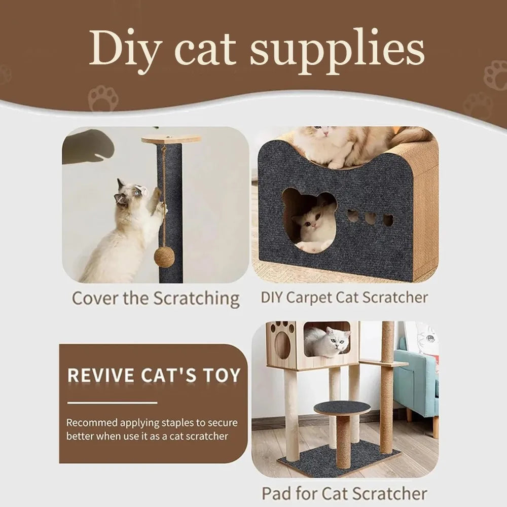 Self-adhesive Cat Scratching Mat Trimmable