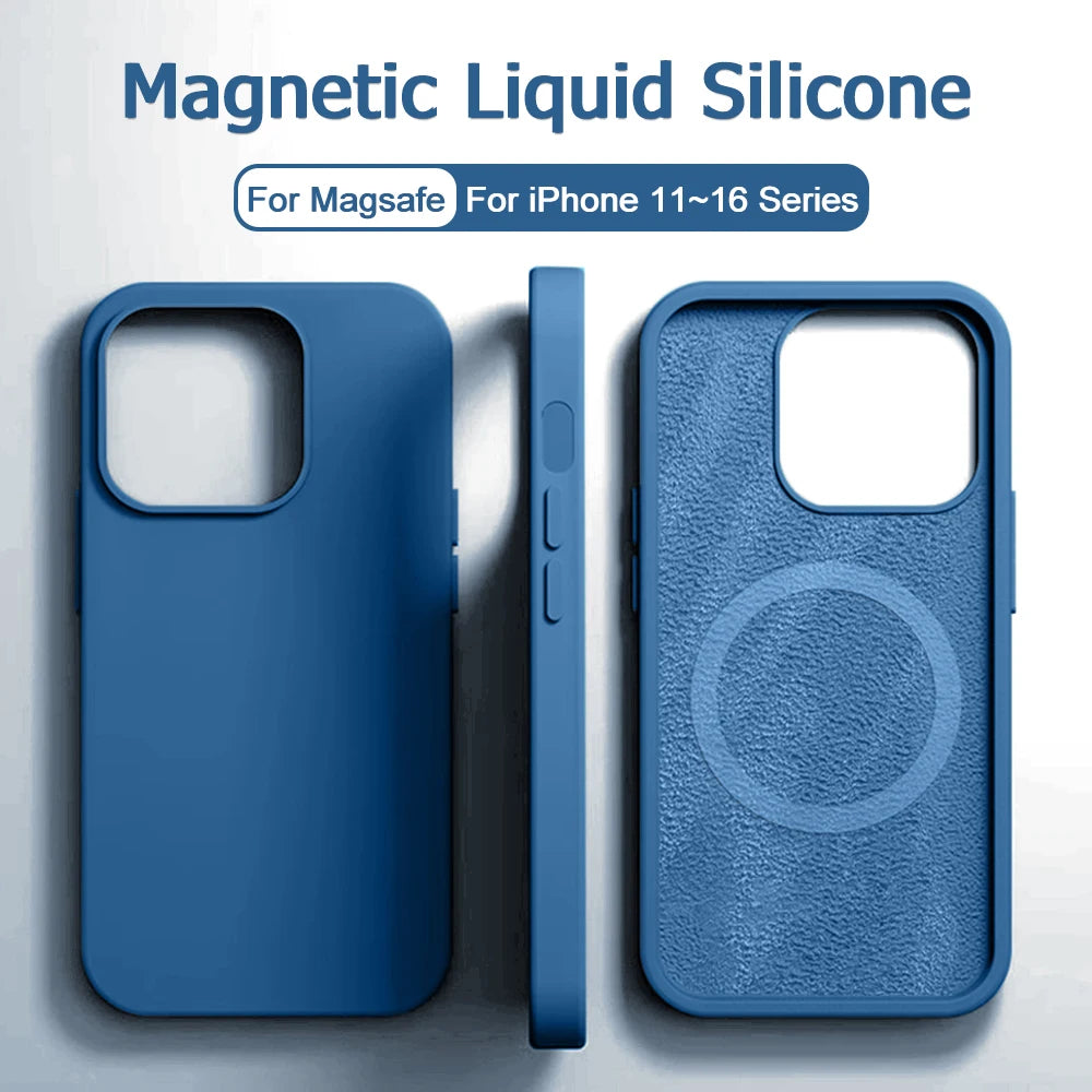 Magnetic Original Liquid Silicone Shockproof
