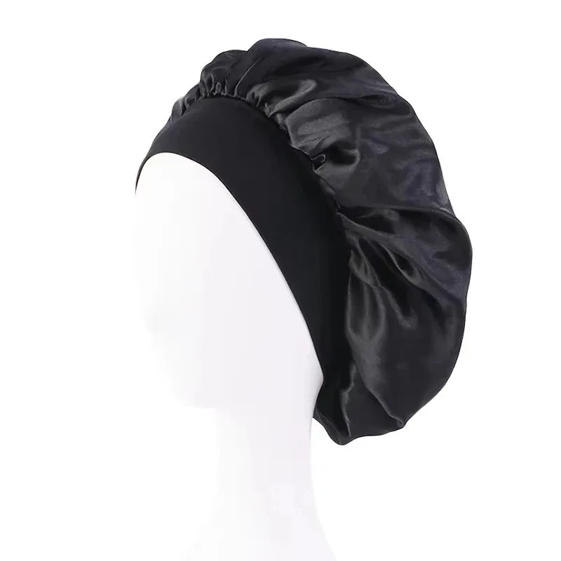 Women's Satin Solid Wide-brimmed Sleeping
