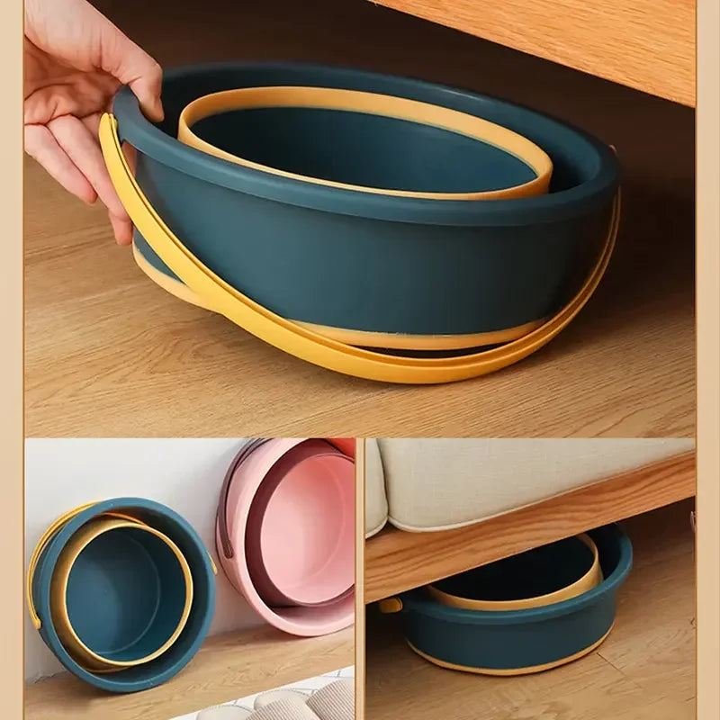 Folding Bucket Thickened Silicone Car