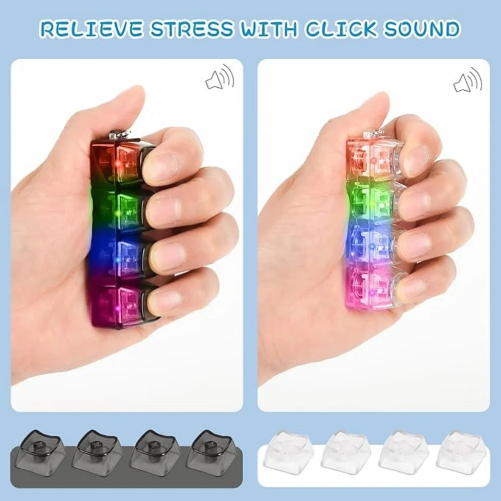 Light Up Keyboard Keychain Stress