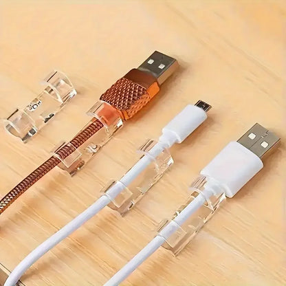 Clear Plastic Cable Clips Transparent