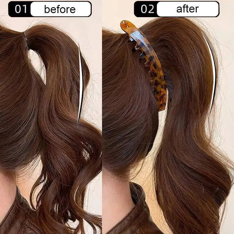 Tortoiseshell Banana Hair Clip Fish