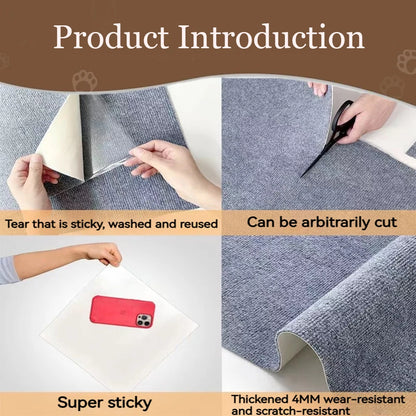 Self-adhesive Cat Scratching Mat Trimmable