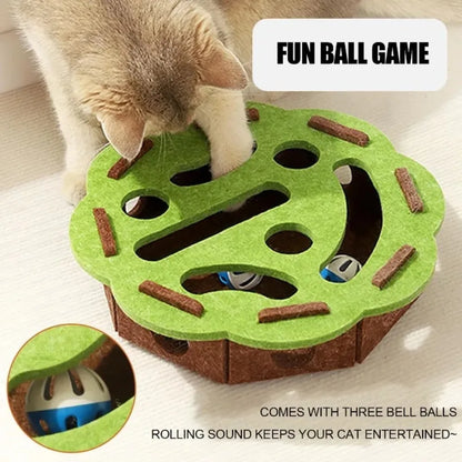 Felt Cat Puzzle Feeder Box