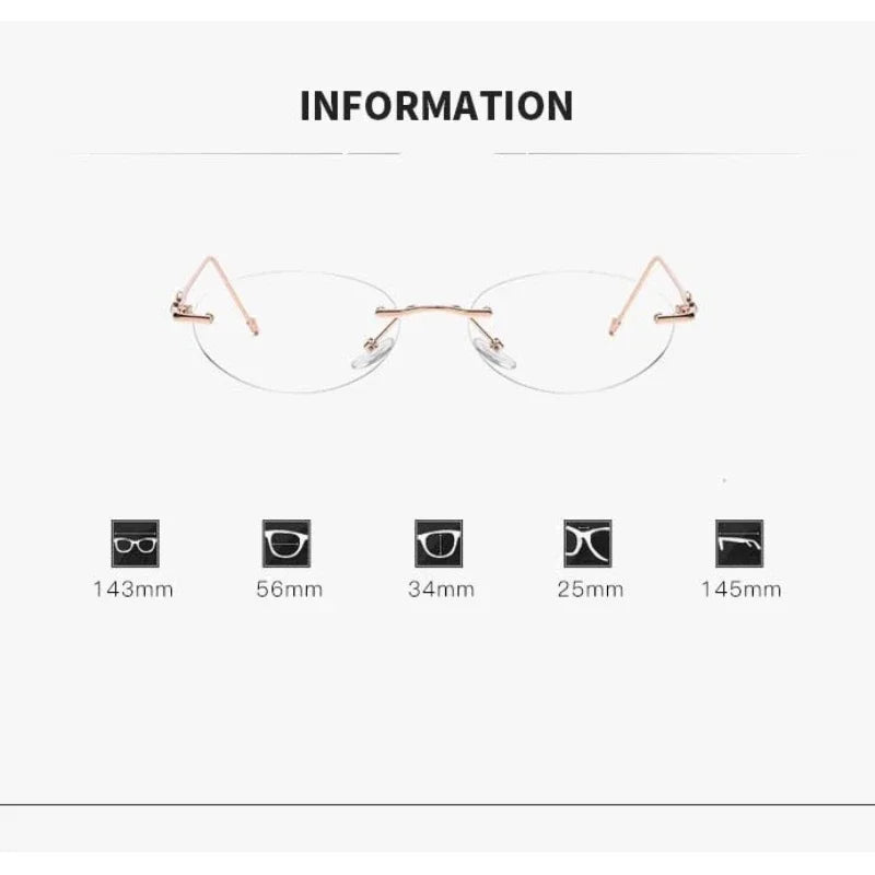 Oval Photochromic Myopia Glasses Women