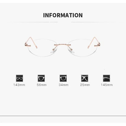Oval Photochromic Myopia Glasses Women