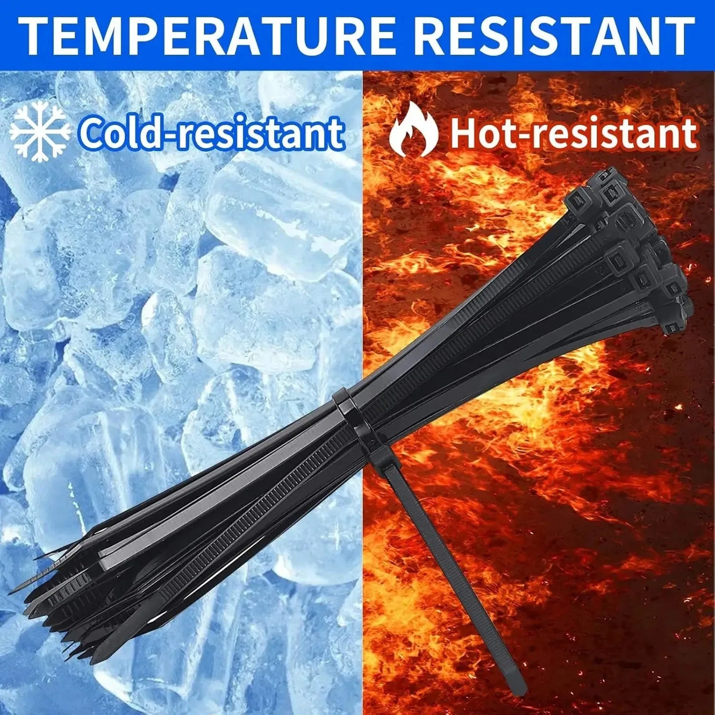 Self-locking Plastic Nylon Tie Black