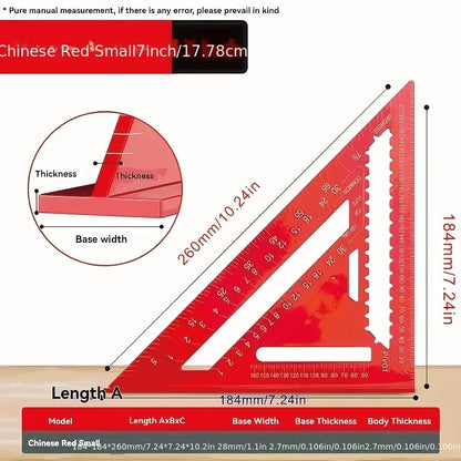 Precision Aluminum Square Red Triangular