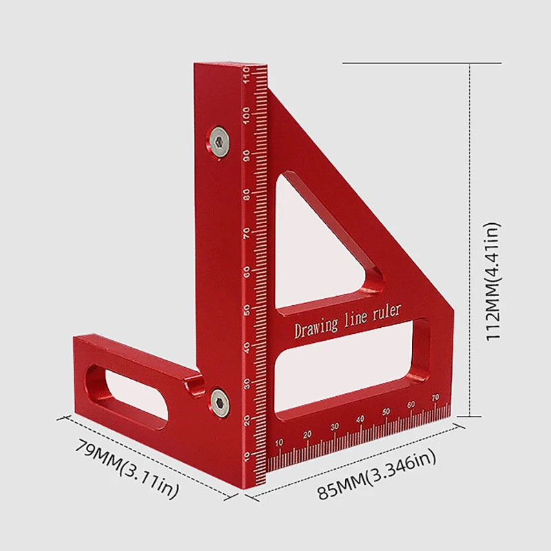 Woodworking Square Protractor Aluminum Alloy