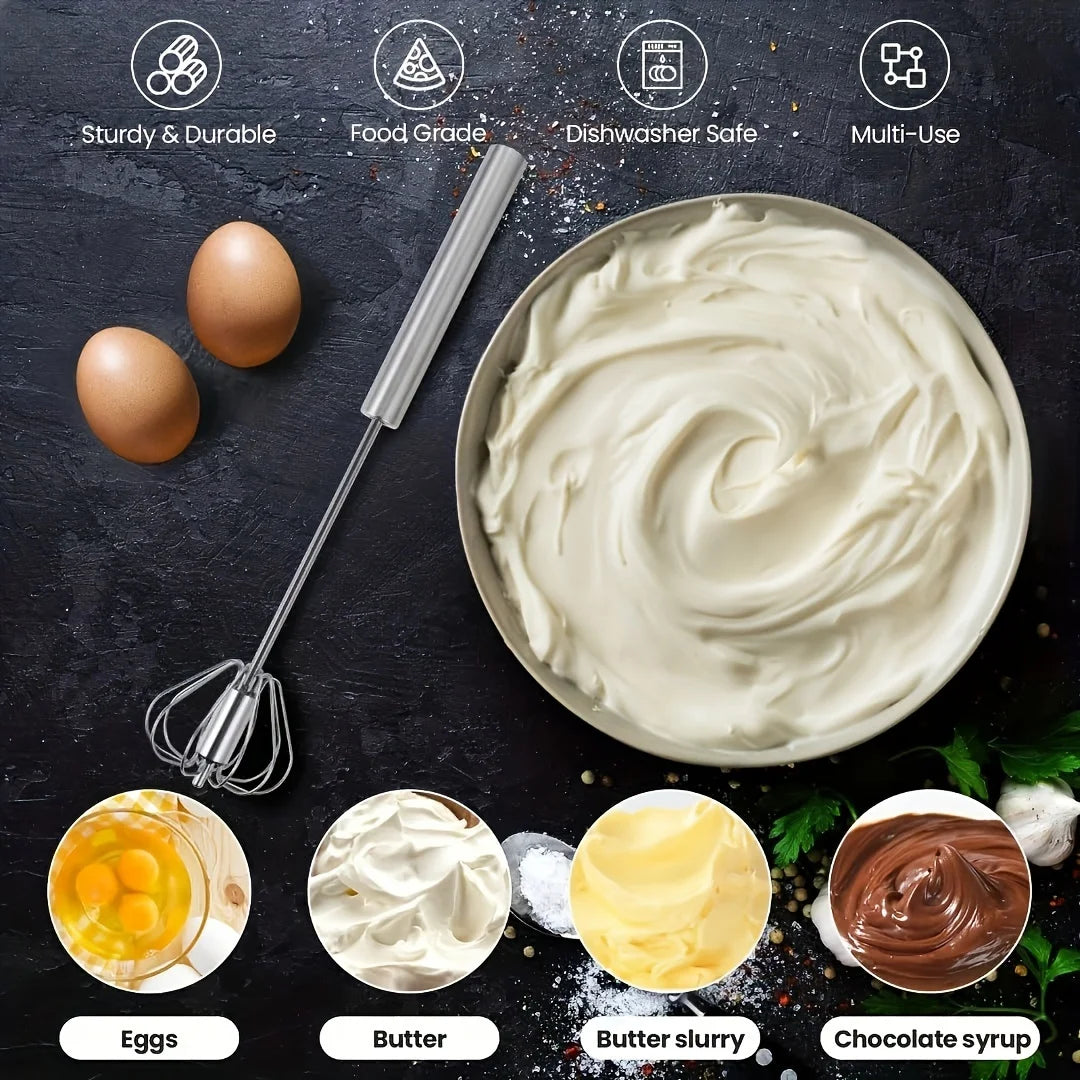 Stainless Steel Egg Beater Semi-automatic