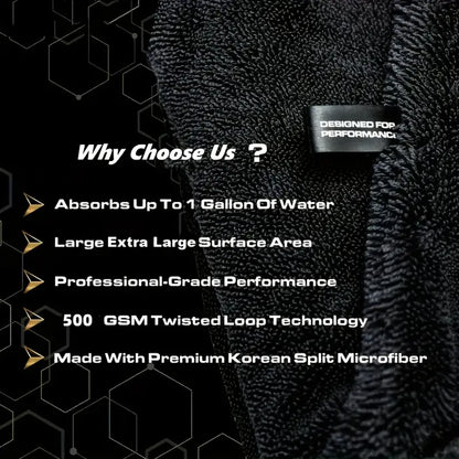 Dark Gray Car Microfiber Towel