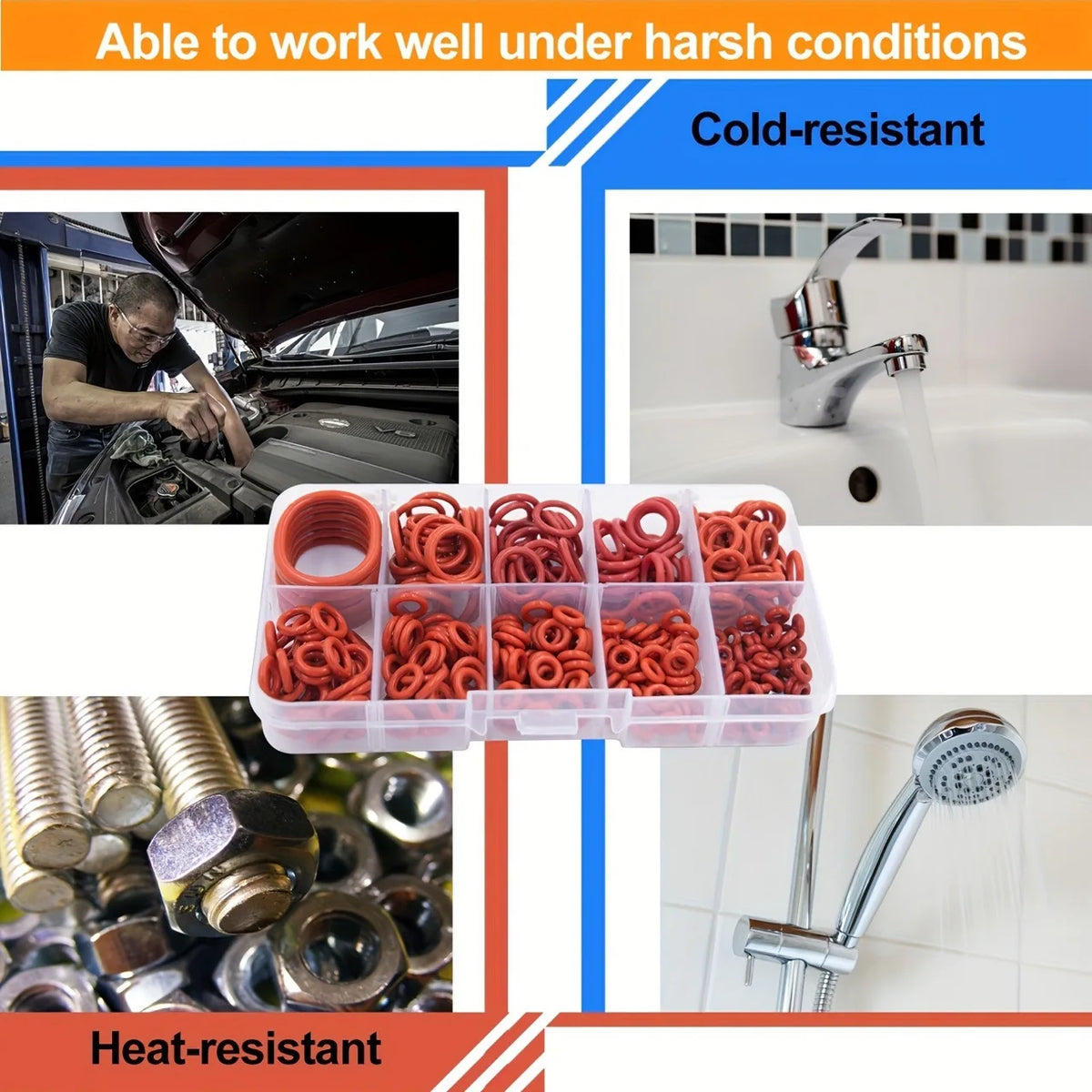 Silicone O-ring Sizes Oil Heat