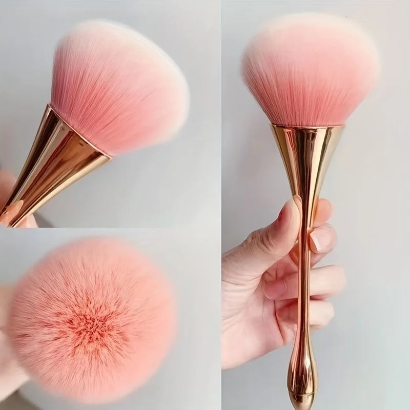 Rose Golden Fan Makeup Brush