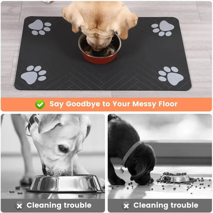 Pet Feeding Mat-absorbent Placemat Rubber