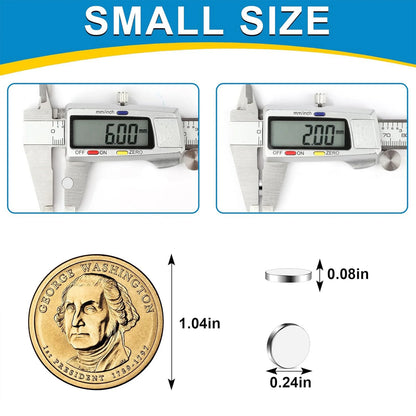 6x2mm Strong Round Magnets Fridge